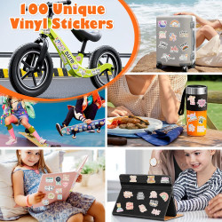 100 pcs Autocollants de livres lecture, citation motivationnelle, autocollant d'inspiration esthétique preppy imperméable pour b