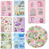 6 feuilles de carton pour kindle + 50 autocollants - 17x12cm (6,8x4,8 pouces) accessoire liseuse, compatible avec kindle paperbl