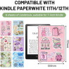 6 feuilles de carton pour kindle + 50 autocollants - 17x12cm (6,8x4,8 pouces) accessoire liseuse, compatible avec kindle paperbl
