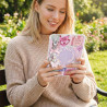 6pcs inserts pour kindle paperblanc, set d'accessoires pour liseuse avec 2 bracelets chaîne pour téléphone, motif livre rose, co