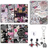 Velvetglow 6 cartes décoratives pour étui transparent pour liseuse électronique avec 2 étiquettes, ensemble design (6,8 x 4,8 po
