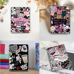 Velvetglow 6 cartes décoratives pour étui transparent pour liseuse électronique avec 2 étiquettes, ensemble design (6,8 x 4,8 po