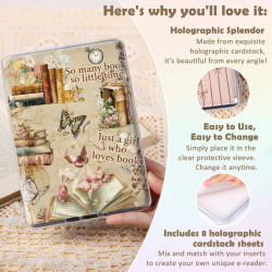 Set de 8 cartes décoratives vintage pour kindle paperblanc,inserts papier illustrés thème lecture,accessoires kindle pour person