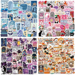 200 Pcs autocollants pour Kindle, Autocollants imperméables pour les amateurs de livres pour Kindle, livres et bouteilles, Cadea