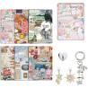 Velvetglow 6 cartes décoratives pour étui transparent pour liseuse électronique avec 2 étiquettes, compatible avec kindle paperb