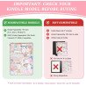 Velvetglow 6 cartes décoratives pour étui transparent pour liseuse électronique avec 2 étiquettes, compatible avec kindle paperb