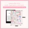 Velvetglow 6 cartes décoratives pour étui transparent pour liseuse électronique avec 2 étiquettes, compatible avec kindle paperb