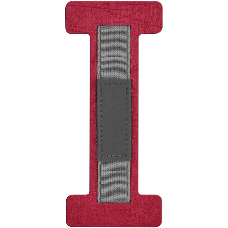 Dragonne adhésive pour Kindle, iPad, Kobo, BOOX – Dragonne universelle en cuir PU avec texture soie, poignée réglable et amovibl