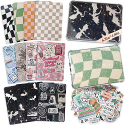 Lot de 12 inserts pour liseuse électronique, 50 autocollants mignons pour étui transparent, insert paperblanc de 17,5 cm, access