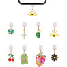8pcs Breloques Anti-Poussière pour Kindle, 8 Styles Pendentifs Premium Forme Fraise Grenouille et Cerise Bouchons Anti-Poussière