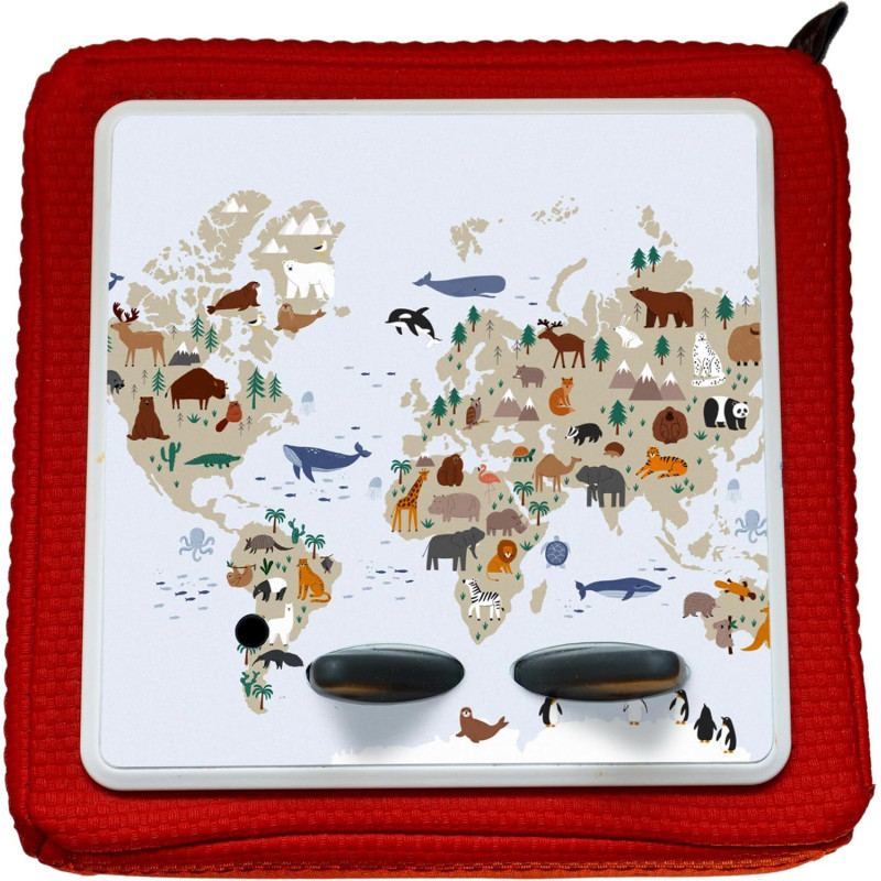 Film de protection pour Toniebox - Film autocollant comme accessoire pour Tonie (une pièce, carte du monde)