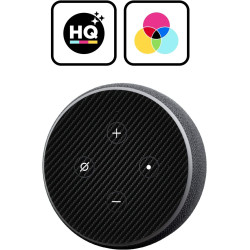 Head Case Designs sous Licence Officielle Alyn Spiller Carbon Fibre Plain Mix Art Vinyle Peau Compatible avec Amazon Echo Dot (3