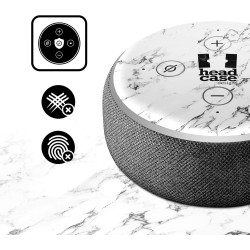 Head Case Designs sous Licence Officielle Alyn Spiller Carbon Fibre Plain Mix Art Vinyle Peau Compatible avec Amazon Echo Dot (3