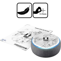 Head Case Designs sous Licence Officielle Alyn Spiller Carbon Fibre Plain Mix Art Vinyle Peau Compatible avec Amazon Echo Dot (3