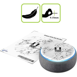 Head Case Designs sous Licence Officielle Alyn Spiller Carbon Fibre Plain Mix Art Vinyle Peau Compatible avec Amazon Echo Dot (2