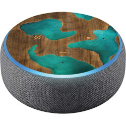 Head Case Designs sous Licence Officielle Alyn Spiller Wood and Resin Aqua Mix Art Vinyle Peau Compatible avec Amazon Echo Dot (