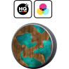 Head Case Designs sous Licence Officielle Alyn Spiller Wood and Resin Aqua Mix Art Vinyle Peau Compatible avec Amazon Echo Dot (