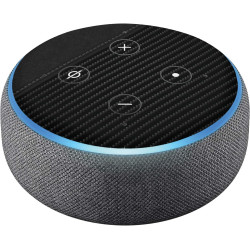 Head Case Designs sous Licence Officielle Alyn Spiller Carbon Fibre Leather Mix Art Vinyle Peau Compatible avec Amazon Echo Dot 