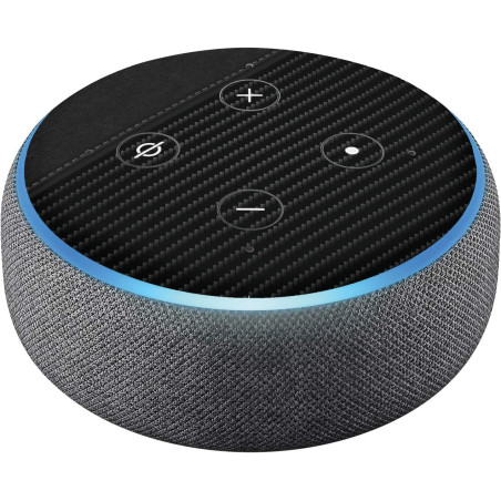 Head Case Designs sous Licence Officielle Alyn Spiller Carbon Fibre Leather Mix Art Vinyle Peau Compatible avec Amazon Echo Dot 