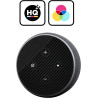 Head Case Designs sous Licence Officielle Alyn Spiller Carbon Fibre Leather Mix Art Vinyle Peau Compatible avec Amazon Echo Dot 