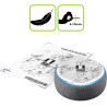 Head Case Designs sous Licence Officielle Alyn Spiller Carbon Fibre Leather Mix Art Vinyle Peau Compatible avec Amazon Echo Dot 