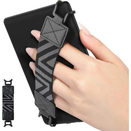 MoKo Dragonne de Sécurité pour 6-8" Kindle eReaders- Kindle/Kobo/Voyaga/Lenovo/Sony E-Book Tablet, Sangle Haute-Élastique Polyva
