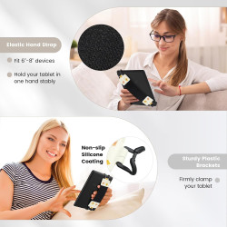 MoKo Dragonne de Sécurité pour 6-8" Kindle eReaders Fire Tablet - Kobo/Voyaga/Sony Kindle E-Book Tablet, Sangle Haute-Élastique 