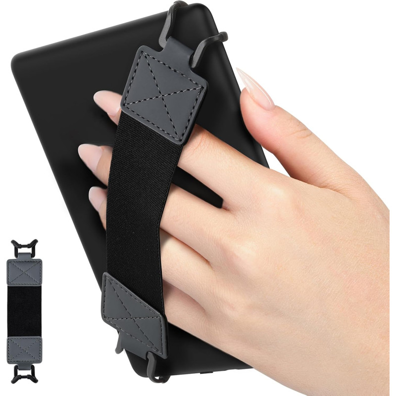 MoKo Dragonne de Sécurité pour 6-8" Kindle eReaders Fire Tablet - Kobo/Voyaga/Sony Kindle E-Book Tablet, Sangle Haute-Élastique 
