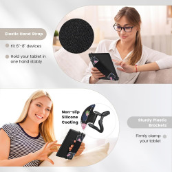 MoKo Dragonne de Sécurité pour 6-8" Kindle eReaders Fire Tablet - Kobo/Voyaga/Sony Kindle E-Book Tablet, Sangle Haute-Élastique 