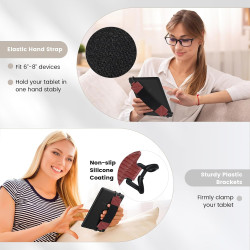 MoKo Dragonne de Sécurité pour 6-8" Kindle eReaders Fire Tablet - Kobo/Voyaga/Sony Kindle E-Book Tablet, Sangle Haute-Élastique 