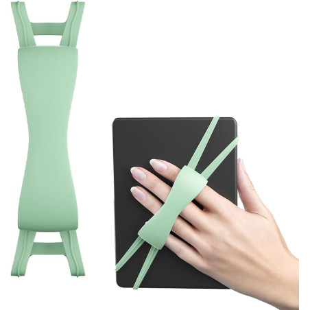 Support de liseuse en silicone vert, accessoire pour kindle paperblanc/kobo et téléphones tablettes, pour lecture au lit, canapé