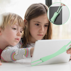 Support de liseuse en silicone vert, accessoire pour kindle paperblanc/kobo et téléphones tablettes, pour lecture au lit, canapé