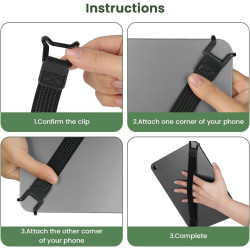 AXFEE Dragonne de Sécurité pour 8.7-13" eReaders Tablet, 2PCS Support de Sangle à Une Main pour Liseuses électroniques, Support 