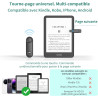 PlusAcc Support Kindle avec tourne-page à distance - Support réglable pour lire au lit, mains libres, bras de chevet, clicker po