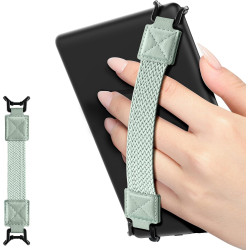 MoKo Dragonne Fine pour Liseuses Kindle Fire, Tablette Kindle/Kobo/Voyaga/Lenovo/Sony, Noire, Haute Élasticité, Polyvalente, Sup