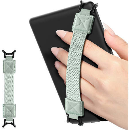 MoKo Dragonne Fine pour Liseuses Kindle Fire, Tablette Kindle/Kobo/Voyaga/Lenovo/Sony, Noire, Haute Élasticité, Polyvalente, Sup