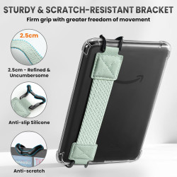 MoKo Dragonne Fine pour Liseuses Kindle Fire, Tablette Kindle/Kobo/Voyaga/Lenovo/Sony, Noire, Haute Élasticité, Polyvalente, Sup