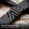 Dragonne Élastique pour Liseuse Kindle, Cuir PU Noir Imprimé, Compatible avec 6-8 Pouces E-Reader & Tablette, 50 Stickers Retro 