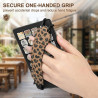 Dragonne Support pour Liseuse Kindle, Correa Élastique Cuir PU Motif Léopard, Compatible 6-8 Pouces Liseuse & Tablet, 50 Autocol