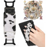 Dragonne-Halter pour Liseuse Kindle, Bande Élastique en Cuir PU à Motif Vache, Compatible avec 6-8 Pouces Kindle & Tablette, 50 