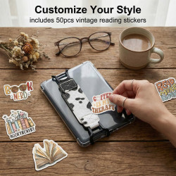 Dragonne-Halter pour Liseuse Kindle, Bande Élastique en Cuir PU à Motif Vache, Compatible avec 6-8 Pouces Kindle & Tablette, 50 