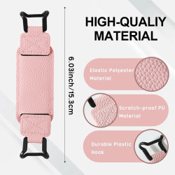 Dragonne Support en Cuir PU Rose pour Liseuse Kindle, Elastique pour 6-8"" E-Reader & Tablette, 50 Autocollants Rétro Offerts, S