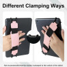 Dragonne Support en Cuir PU Rose pour Liseuse Kindle, Elastique pour 6-8"" E-Reader & Tablette, 50 Autocollants Rétro Offerts, S