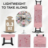 Dragonne Élastique pour Liseuse Kindle, Cuir PU Rose Pailleté, Compatible avec 6-8 Pouces E-Reader & Tablette, 50 Stickers Retro