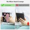 Dragonne Élastique pour Liseuse Kindle, Cuir PU Rose Pailleté, Compatible avec 6-8 Pouces E-Reader & Tablette, 50 Stickers Retro