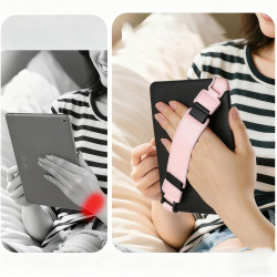 Dragonne Souple pour Liseuse Kindle - Compatible avec Les Liseuses De 9 À 11 Pouces, Support Léger Et Élastique, Rose