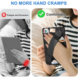 Dragonne pour Kindle, Fixation Élastique pour 6-7" Kindle eReader Fire Tablette, Cuir PU, 50 Autocollants de Lecture Retro Éléga