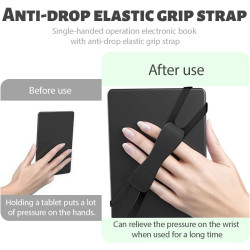 Support de dragonne confortable pour kindle, dragonnes, confortable ceinture de lecture extensible pour tablettes accessoires, c