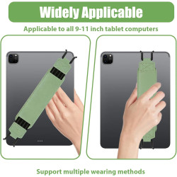 Kluz Lot de 2 Dragonnes Support Liseuse et Support pour Tablette 9-11 Pouces, Poignée Antichute en Simili Cuir PU, Sangle Élasti