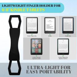 Dragonne souple pour Kindle – Support à Main Pour liseuses et tablettes de 6‘’ à 8" – Sangle élastique – Support de lecture sécu